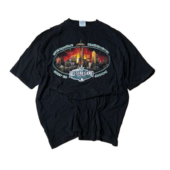 Vintage VTG Seattle All Star Game Alex Rodriguez Jeter Ichiro T Shirt XL - Picture 3 of 5